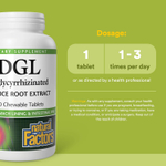 Natural Factors, DGL, деглицирризированный экстракт корня солодки, 180 жевательных таблеток