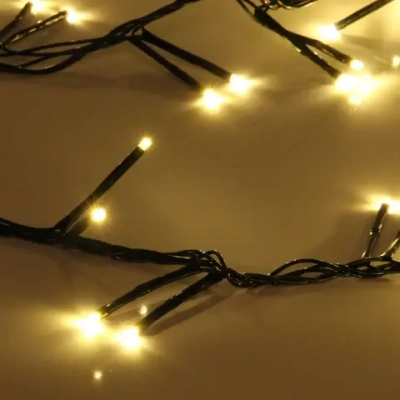 Гирлянда для дома НИТЬ «Твинкл Лайт» 3 м 100 ламп LED, черн.пров, 8 реж, IP-20. Теплый белый (возможность соединения)