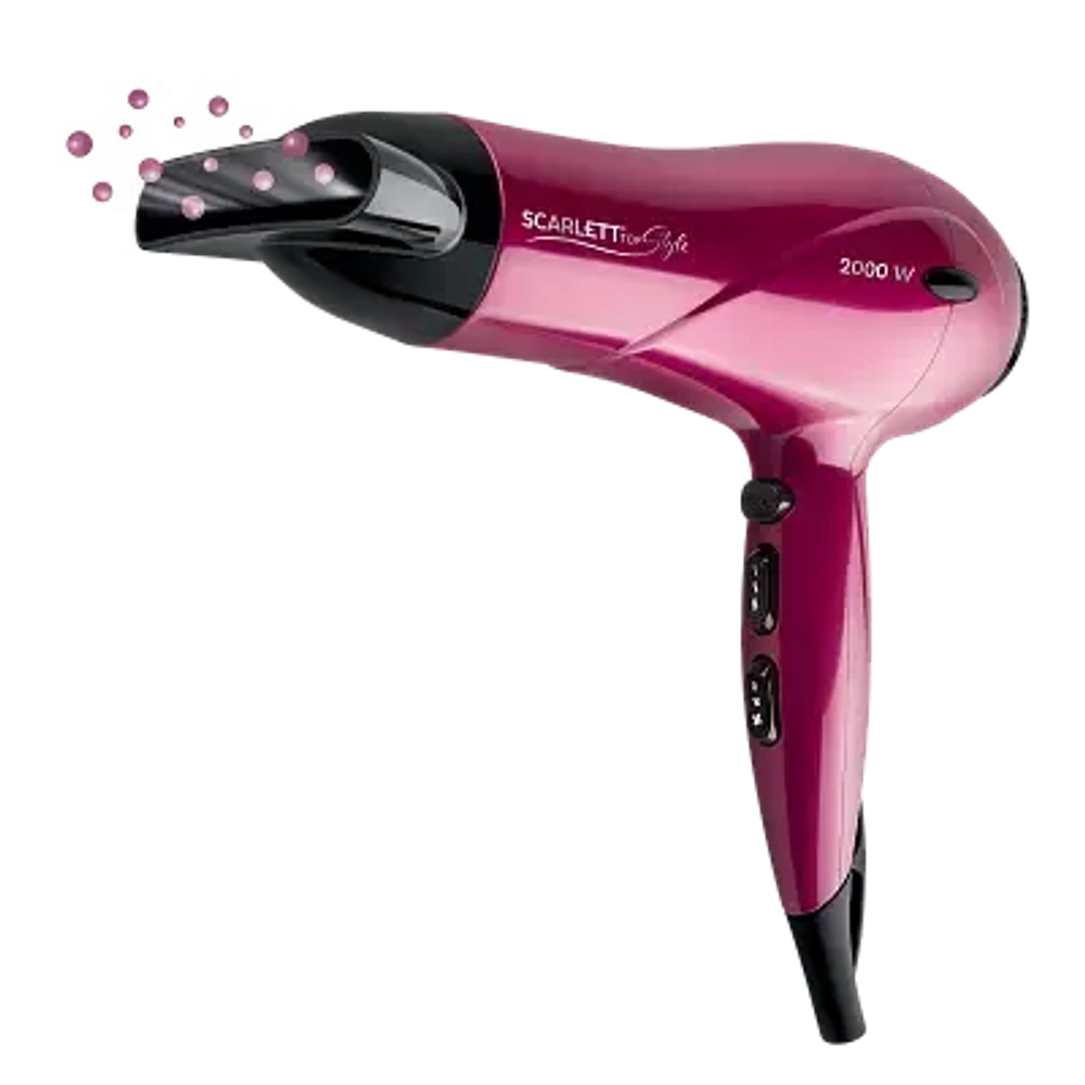 Фен SCARLETT SC-HD 70 I67 малиновый с черным TOP STYLE