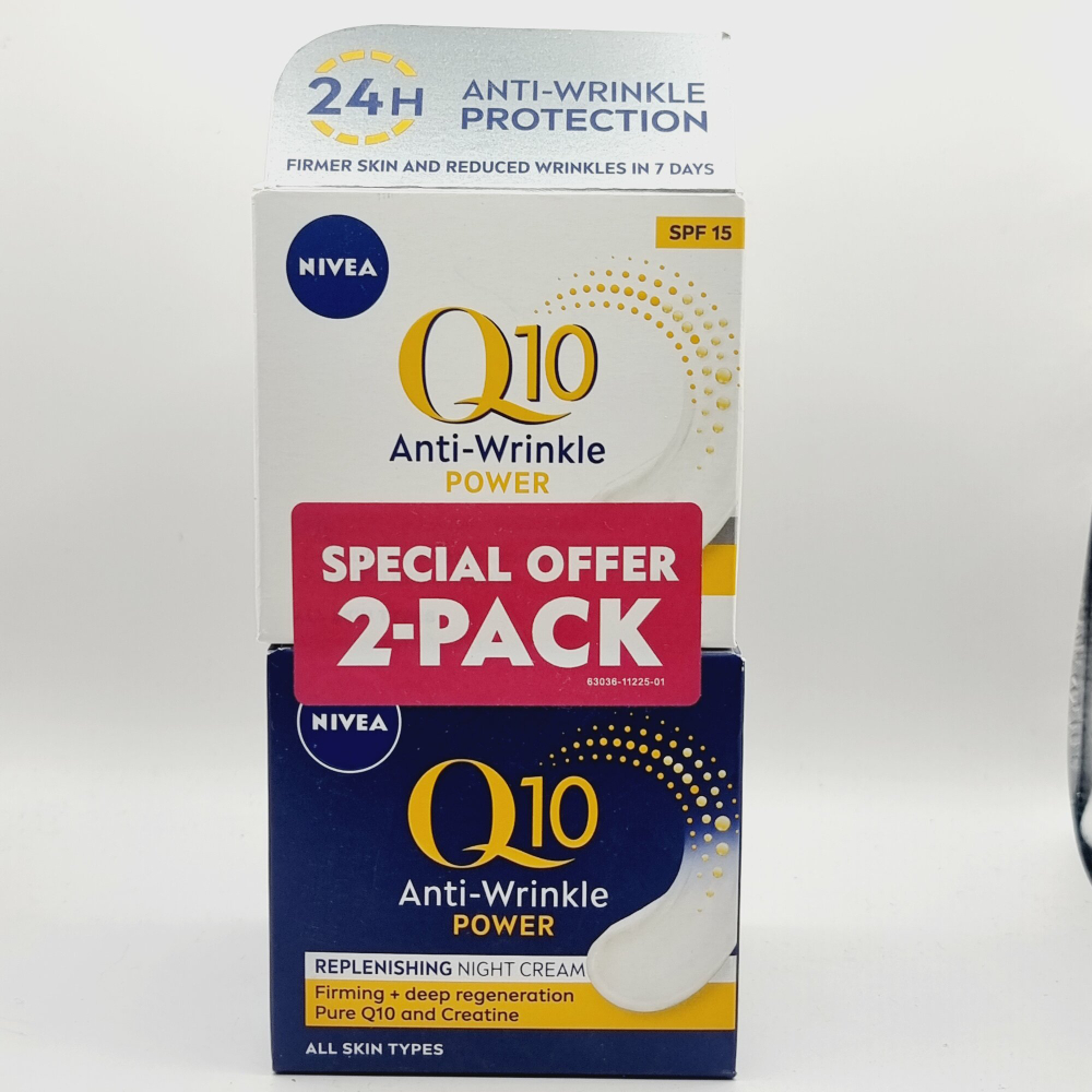 Nivea  набор кремов дневной + ночной Q10 Anti-Wrinkle Power с Spf 15 (Германия)
