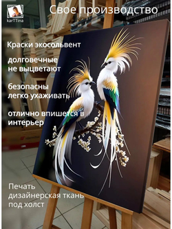 Картина Пёстрые перья весны интерьерная 30х40см 1шт.