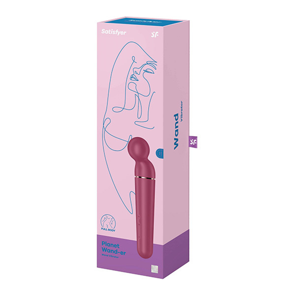 Малиновый вибромассажер 21,9см Satisfyer Planet Wand-er 4046068