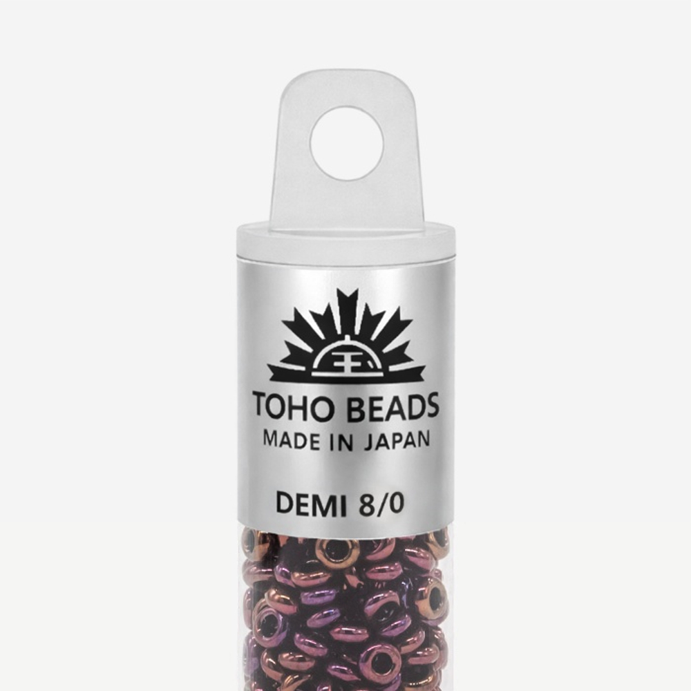 Японский бисер TOHO Demi 8/0 (№502), металлизированный, непрозрачный глянцевый