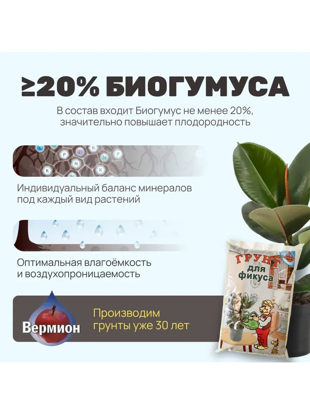 Органический грунт для фикуса 2 л