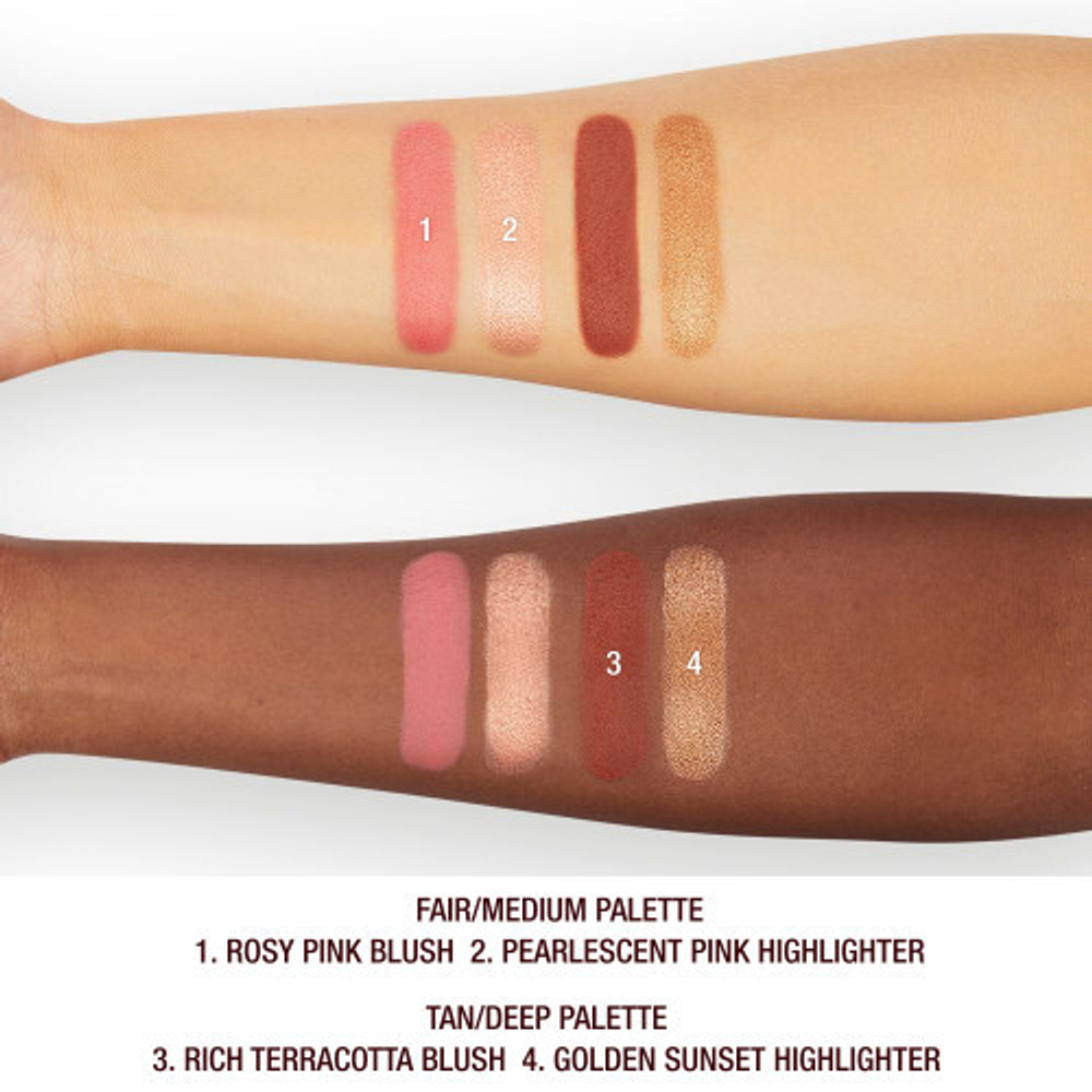 Charlotte Tilbury Hollywood Blush & Glow Glide Palette - Light To Medium