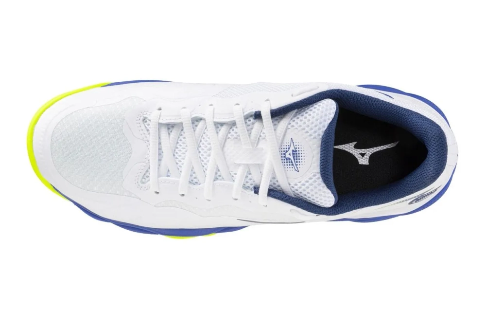 Теннисные кроссовки Mizuno Wave Enforce Court AC - white/dazzling blue/light yellow