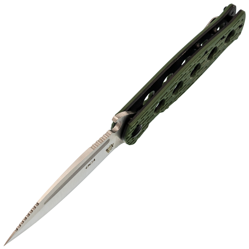 Складной нож Оса НОКС, сталь D2, рукоять G10, зеленый, 301-109404