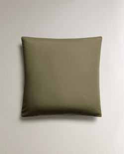 ZARA HOME НАВОЛОЧКА ИЗ ХЛОПКА ПЕРКАЛЬ (300 НИТЕЙ), ЗЕЛЕНЫЙ