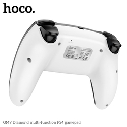 Геймпад HOCO GM9 multi-function PS4 gamepad, беспроводной, черно-белый