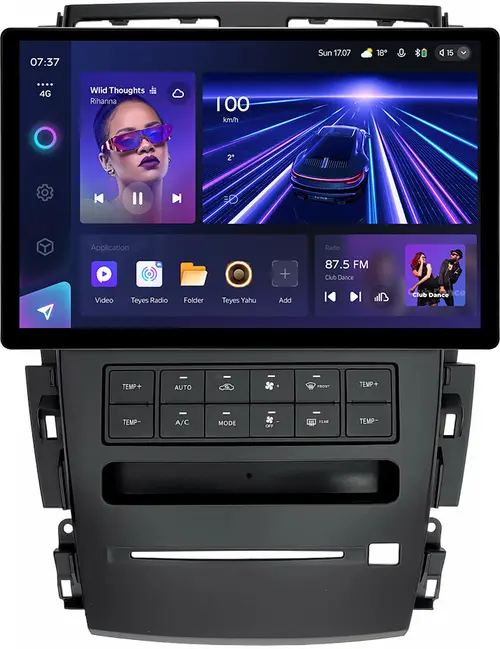 Магнитола для Nissan Teana J31 2003-2008 (большая рамка) - Teyes CC3-2K монитор 13" 2K QLED на Android 10, Быстрая, 4G SIM-слот, CarPlay