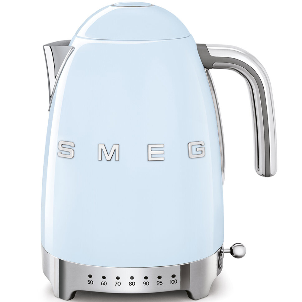 Чайник с регулируемой температурой 1.7л Smeg Стиль 50-х годов 3D голубой