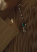 Подвеска Кристал Классик с зелёным агатом / Crystal Classic