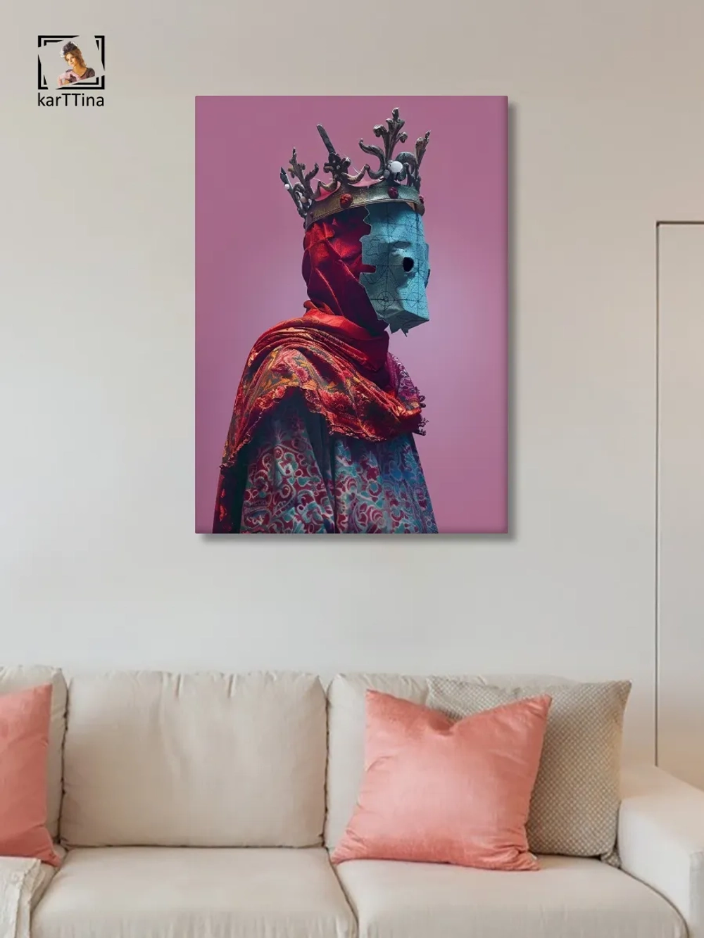 Картина Розовый король модульная 50x70см 1шт.