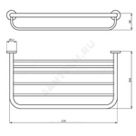Полка для полотенец подвесная IOM хром Ideal Standard A9106AA