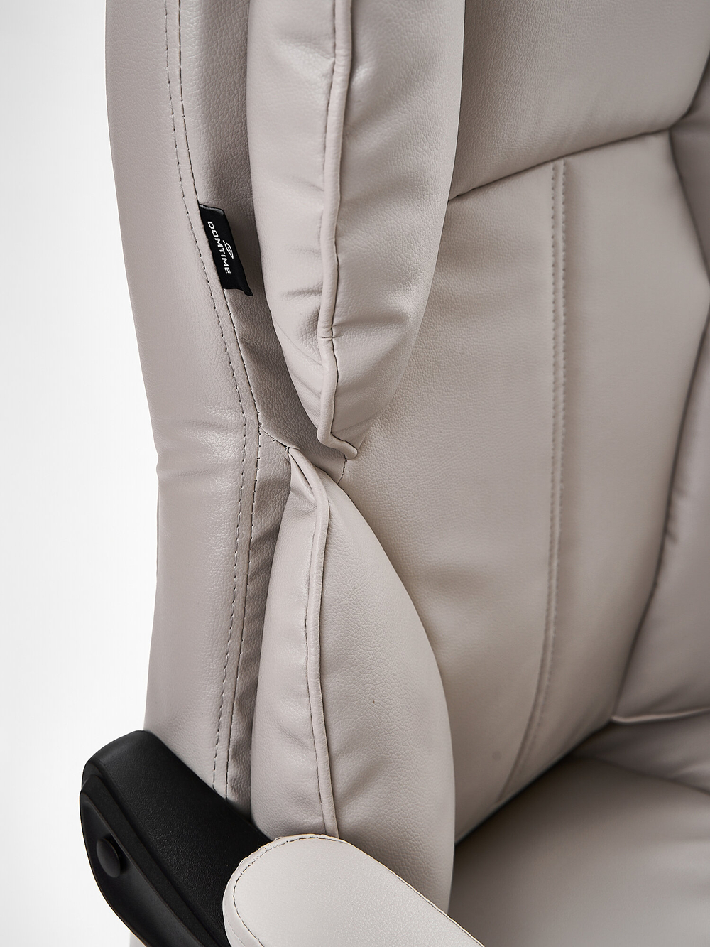 Компьютерное кресло KRESLO COMFORT, с подголовником и подлокотниками, экокожа, цвет: светло-серый