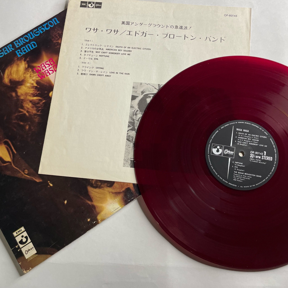 Винтажная виниловая пластинка LP The Edgar Broughton Band Wasa Wasa (Япония 1969) (Без Оби) (Красный Винил)