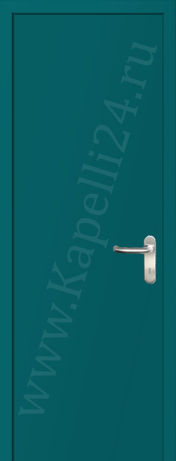 Дверь влагостойкая пластиковая KAPELLI multicolor ДГ RAL 5021 Водная синь + коробка