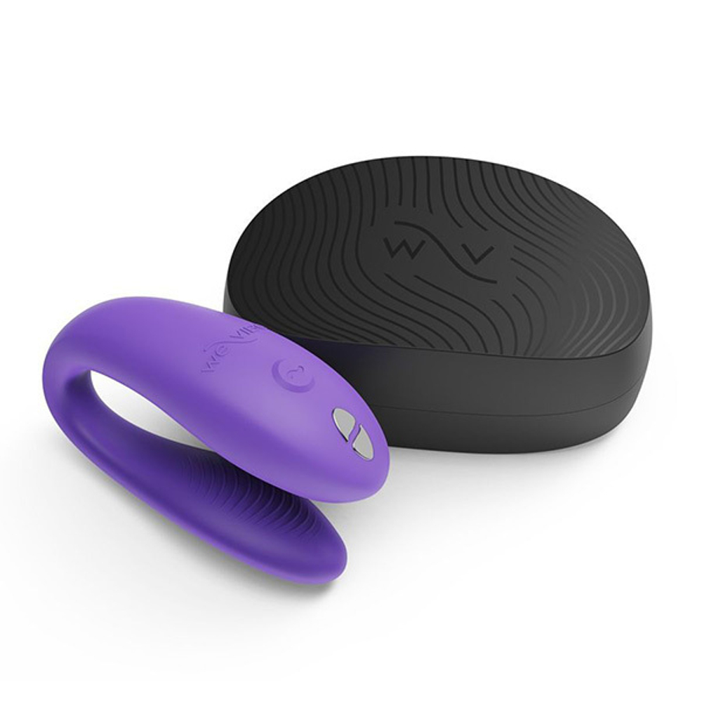 Фиолетовый вибромассажер 7,5см для пар We-Vibe Sync Go SNSY5SG4