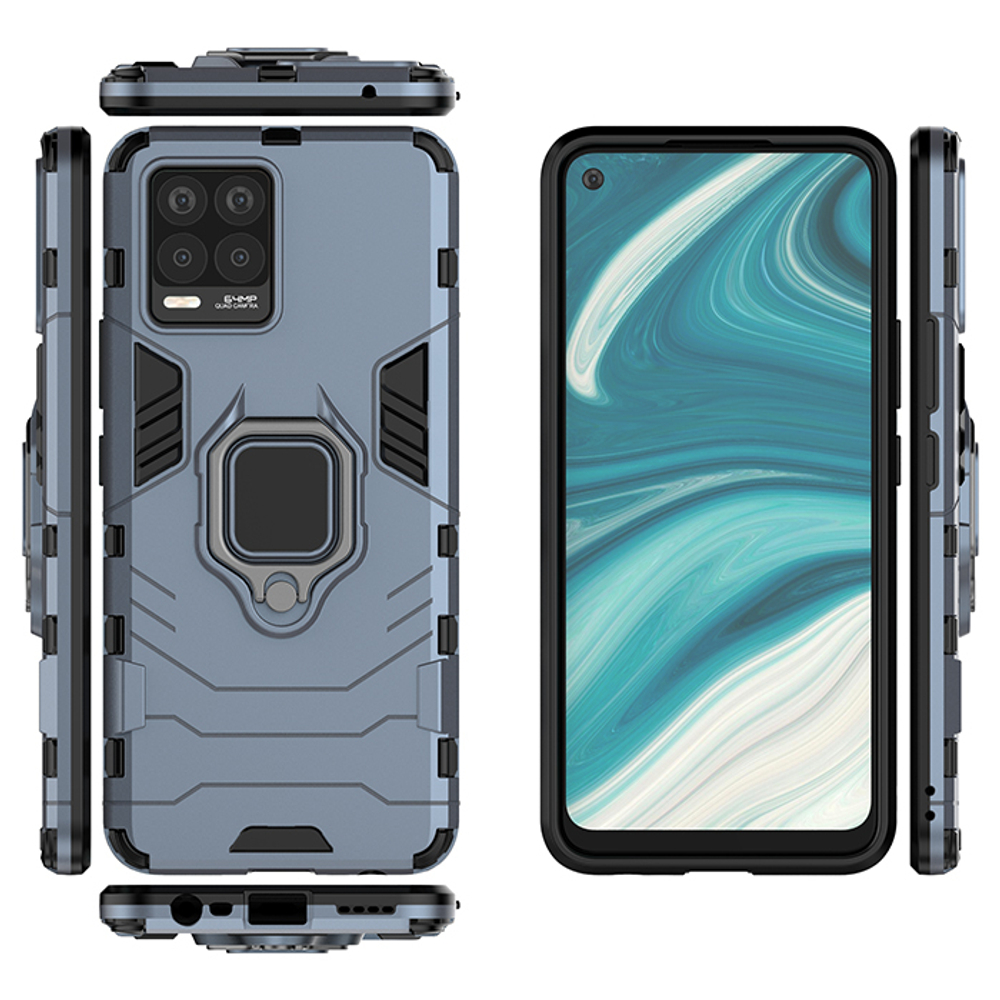 Противоударный чехол с кольцом Panther Case для Realme 8 Pro