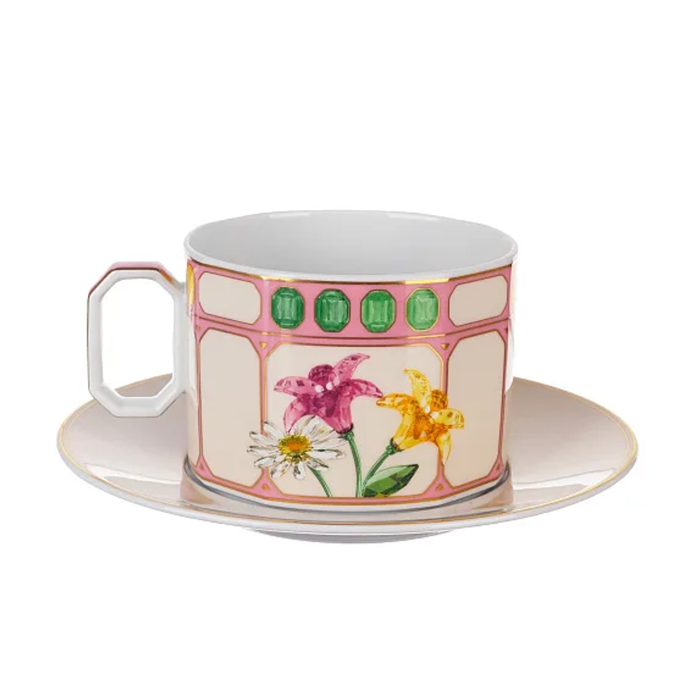 Чайная пара "SWAROVSKI Rosenthal Idyllia", 350мл