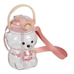 Бутылка пластиковая 1000 мл, 19х11 см, №01 розовый, Lol&Pop LLP-008