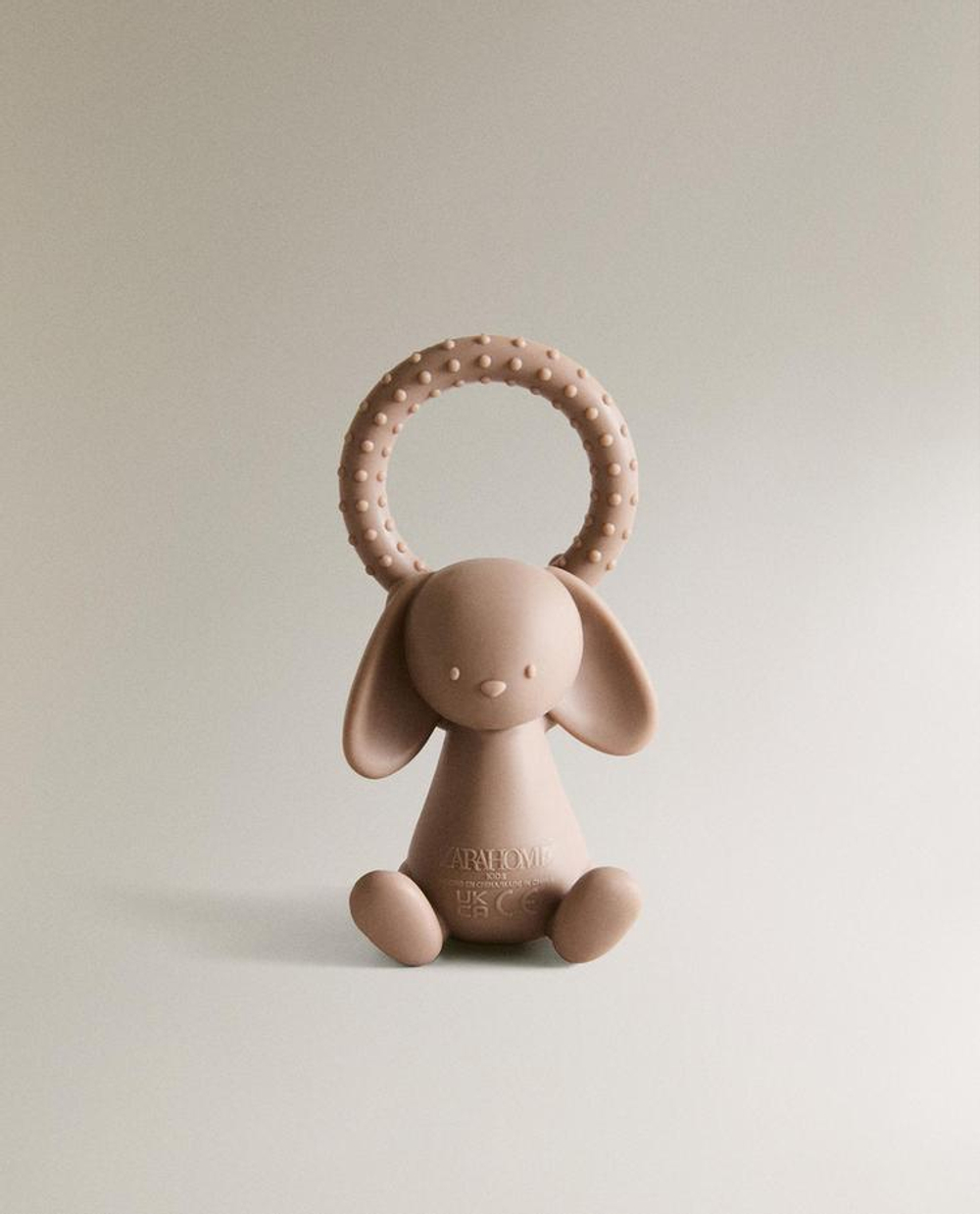 ZARA HOME СИЛИКОНОВЫЙ ПРОРЕЗЫВАТЕЛЬ ДЛЯ ЗУБОВ «КРОЛИК», КОРИЧНЕВЫЙ