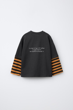 ZARA Лонгслив THE NIGHTMARE BEFORE CHRISTMAS © DISNEY, ЧЕРНЫЙ