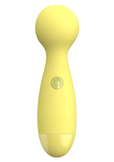 Жёлтый вибромассажер BELLA LARGE WAND MASSAGER - 19 см.