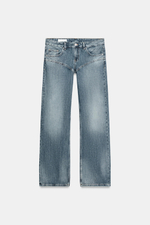 ДЖИНСЫ TRF STRAIGHT С НИЗКОЙ ПОСАДКОЙ И ШВАМИ — ZARA