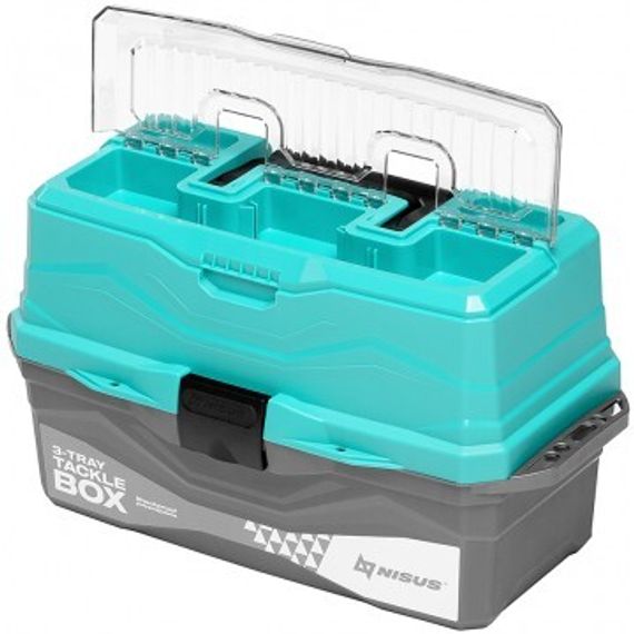 Ящик для снастей NISUS Tackle Box трехполочный бирюзовый (N-TB-3-Т)