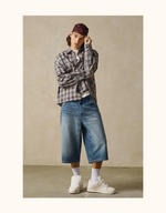 Мужские джинсовые бермуды super baggy fit - BERSHKA