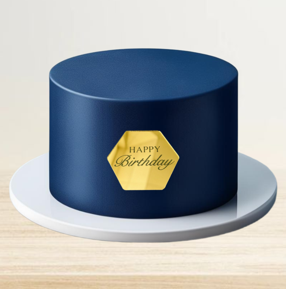 Украшение фигурное «Happy Birthday» золото, акрил 1 шт.