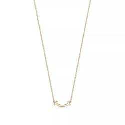 Подвеска из жёлтого золота 18k, Tiffany💙 T - smile mini