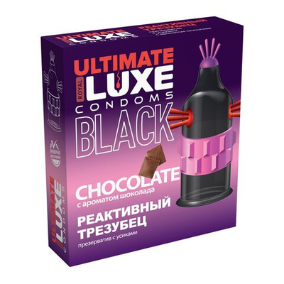 ПРЕЗЕРВАТИВ LUXE BLACK ULTIMATE РЕАКТИВНЫЙ ТРЕЗУБЕЦ (ШОКОЛАД) 1 штука