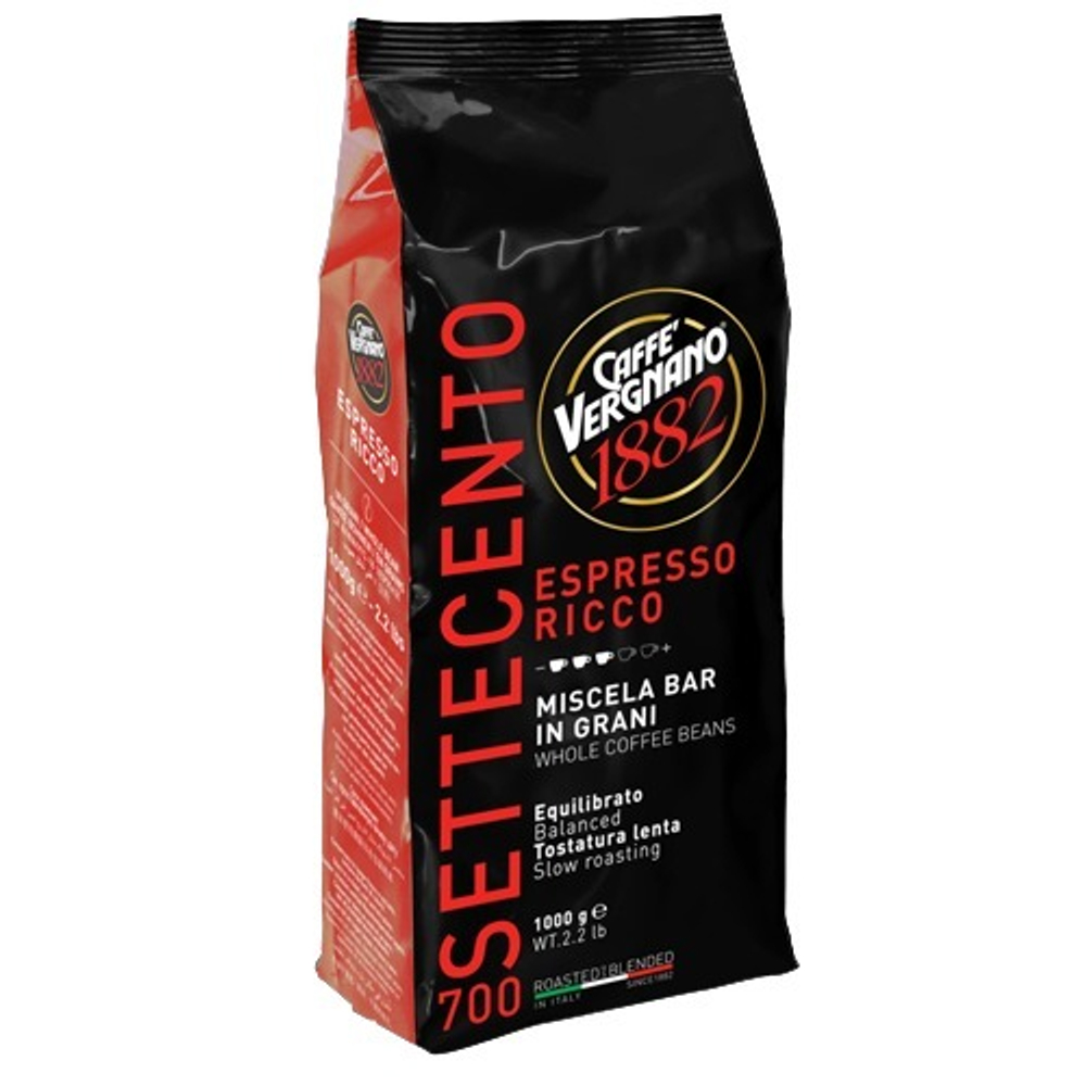 Кофе в зернах Caffe Vergnano Espresso Ricco 700, 1 кг