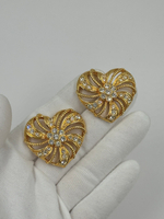 Серьги в виде сердец с кристаллами Avon