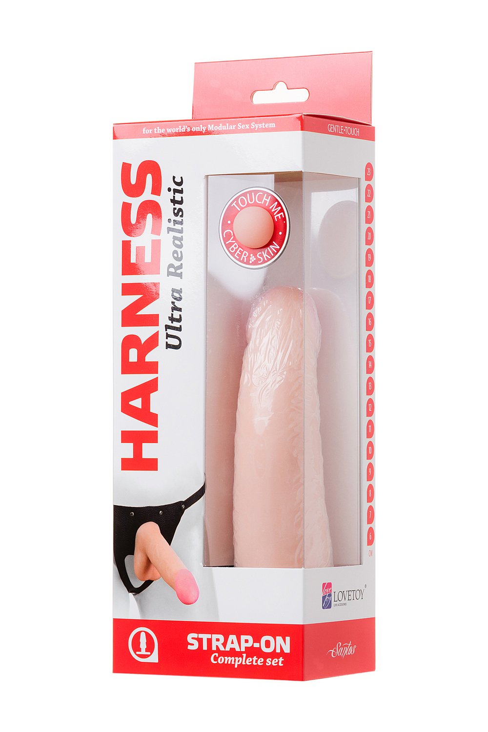 Страпон на креплении LoveToy с поясом Harness, реалистичный, neoskin, 17,5 см