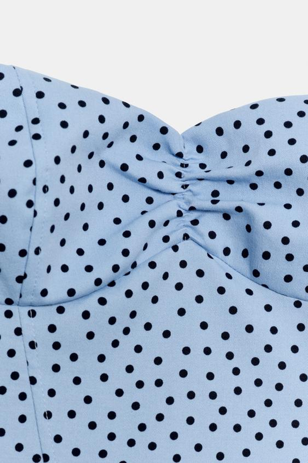 ZARA ТОП С ГОРЛОВИНОЙ ХАЛТЕР И ВЫРЕЗОМ СЕРДЕЧКОМ, ВЫЦВЕТШИЙ СИНИЙ