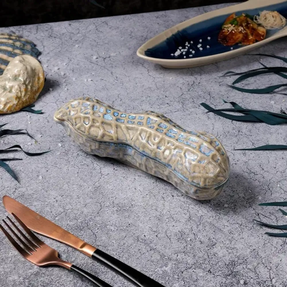 Блюдо для подачи 22,7*6,5 см h7,5 см 195 мл с крышкой Groundnut Northern Blue Frutti di Mare [1]