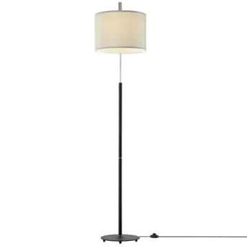 Торшер с серым абажуром 1*Е27 CL806031 чёрный Тевин Citilux