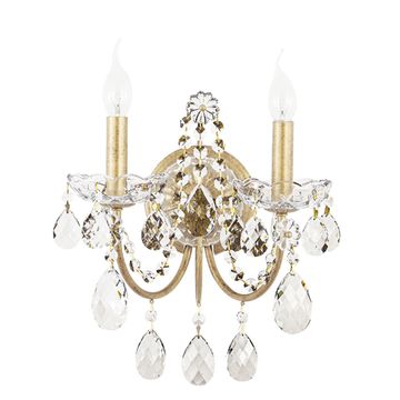 Бра 2*E14 ODELIS AP2 GOLD золото с патиной Crystal Lux