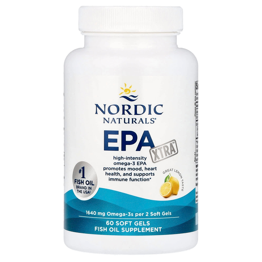 Nordic Naturals, ЭПК Экстра, лимон, 820 мг, 60 гелевых капсул