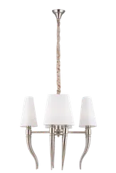 Люстра подвесная NewRgy 8657/8NK NICKEL, 8×40 Вт, хромированная