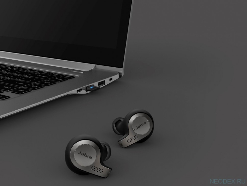 Jabra Evolve 65t беспроводная гарнитура Titanium Black, Bluetooth, Link 370, MS ( 6598-832-109 )