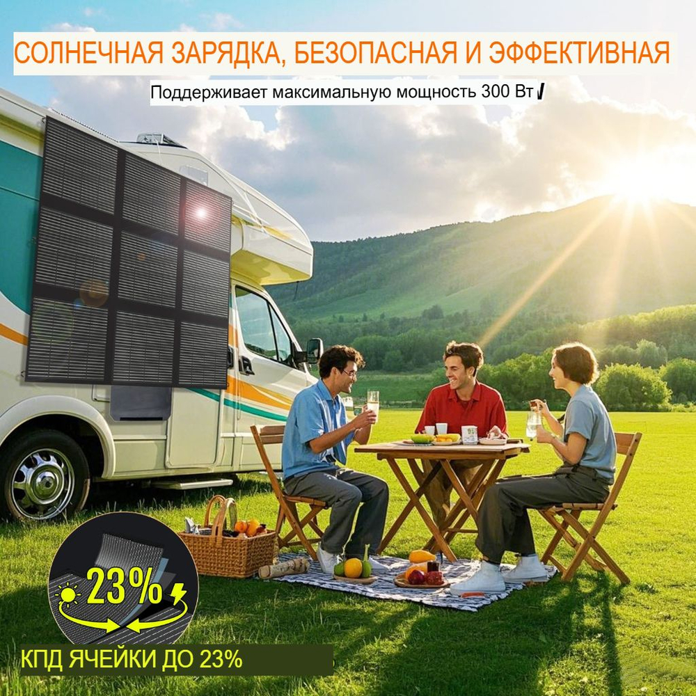 Солнечная батарея портативная складная панель 300Вт 35В Lvyuan