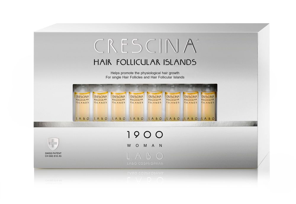 Crescina HFI Hair Follicular Islands 1900 Лосьон для стимуляции роста волос, для женщин (10 ампул по 3,5 мл)