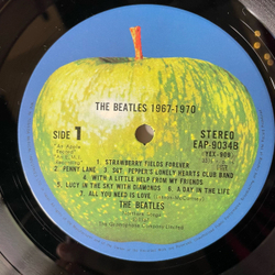 Винтажная виниловая пластинка LP Сборник Избранных Вещей The Beatles 1967 1970 (Япония 1973) (Без Оби)