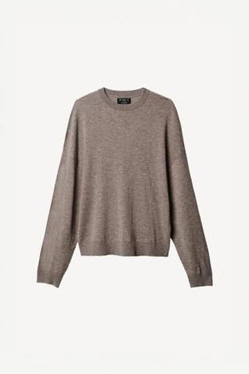 ZARA X WILLY CHAVARRIA СВИТЕР ИЗ СМЕСОВОЙ ШЕРСТИ, СЕРО-КОРИЧНЕВЫЙ