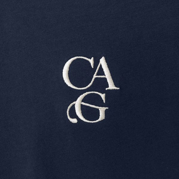 Футболка Lettering темно-синяя - фото 4
