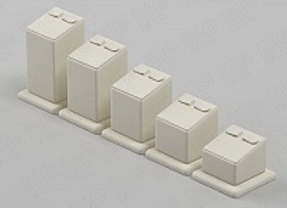 Набор подставок для 5 пар серег/кубик/2 язычка/основание/Н-40,50,60,70,80 мм, 50×50×40/50/60/70/80 мм